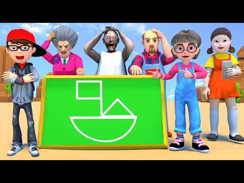 Scary Teacher 3D vs Squid Game Matching Wooden Honeycomb Candy Shapes Level Max 5 Times Challenge