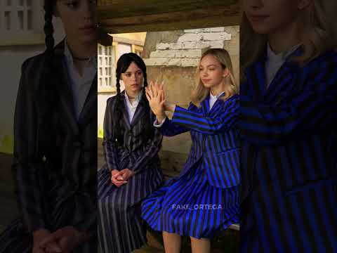 10M SUBS?! You guys are INSANE 😭🙌 #jennaortega #fakeortega #wednesday #enid #shorts #netflix