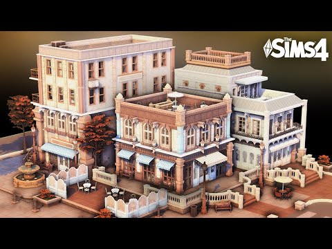 Sims 4 CAFÈ WITH APARTMENTS – Cozy Living Above the Shop  | (No CC Speed Build)