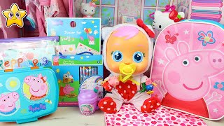 Bebés Llorones HELLO KITTY🌈 🎀 Ideas como Preparar PAÑALERA para GUARDERÍA con Accesorios PEPPA PIG 🐷
