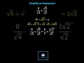 Simplifying Expressions with Square Roots