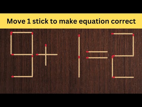 Matchstick Magic Puzzle | Fix the equation by moving the match stick | @Ilearn3736 ​