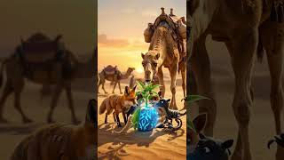 Fox saved the coconut tree from drying up by watering it 😭 #ai #save #tree #fox