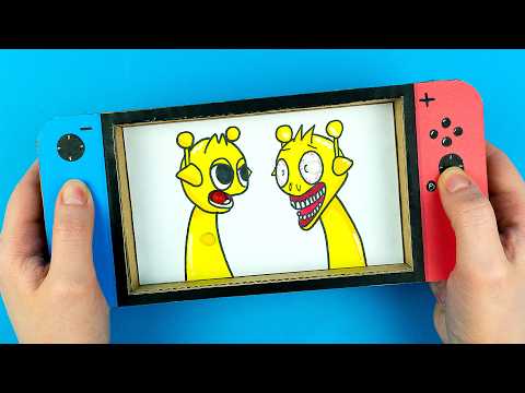 HOW TO DRAW SIMON PHASE 3 SPRUNKI FOR NINTENDO CARDBOARD GAME