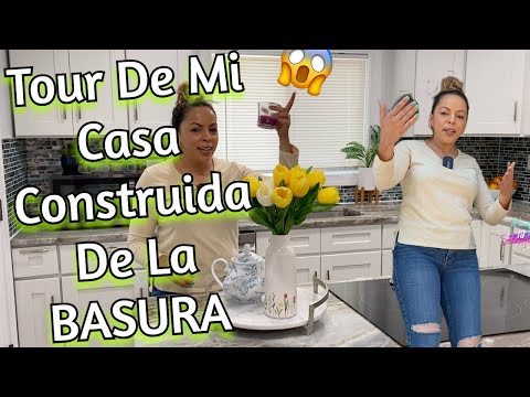 Tour De Mi Casa Construida  De La BASURA😱Increible Aqui Veran La Transformacion Complea😲#NoemyB