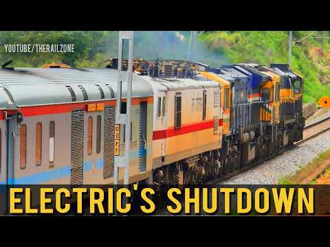 Diesel Locomotives Shut the Electrics down |  Diverted Train Videos | Indian Railways