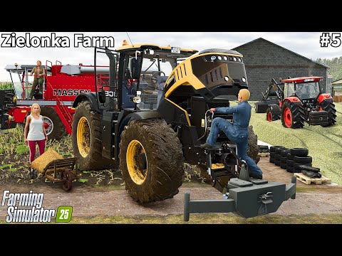 Leveling MaizeSilage, Spreading Slurry & Harvesting Sunflowers │Zielonka│FS 25│Timelapse#5