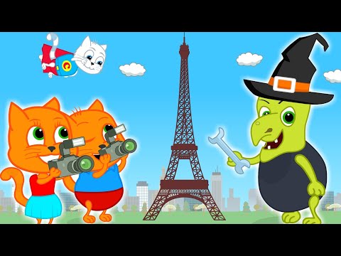 Família de Gatos - OS GATINHOS DE PARIS 🐈🐈‍⬛🗼 Desenho Animado em Português Brasil 4K