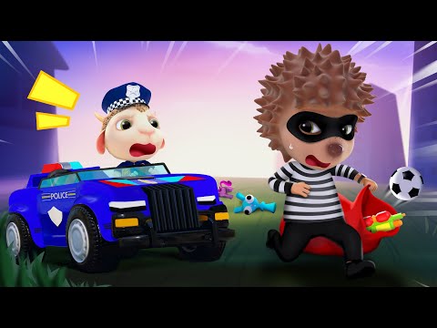 Police Officer Chasing Little Thief | Funny Cartoon for Kids & Songs | Dolly and Friends 3D