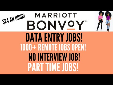 Marriott Hiring Data Entry Remote Jobs $24 An Hour No Interview Part Time Work From Home Job