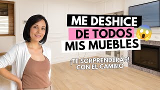La transformación más radical (¡y simple!) de mi salón. Puse todos los muebles nuevos...