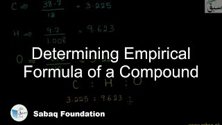 Determining Empirical Formula of a Compound