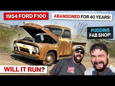 Abandoned for 39 Years! 1954 Ford F100! Will It Run?!? With Special Guest! Puddins Fab Shop!