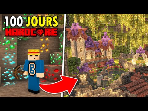 J'ai survécu 100 jours dans UN MONDE CAVERNE sur Minecraft Hardcore !