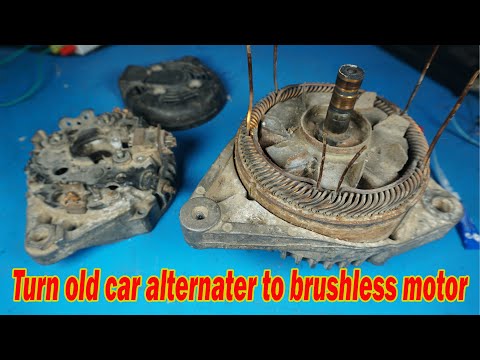 How to turn an old car alternator to a powerful brushless motor