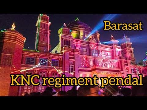 আজকে আমরা বারাসাতের KNC Regiment pendal এসেছি 😊আজ এখানে Bonny sengupta, koushani chatterjeeএসেছিলো