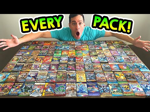 Opening EVERY Pack of Pokemon Cards EVER!