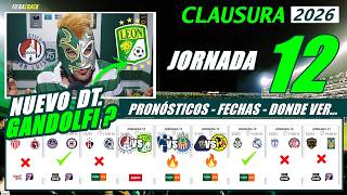 ✅ PRONÓSTICOS - FECHAS - HORARIOS - DONDE VER ✅ JORNADA 12 LIGA MX CLAUSURA 2026 ✅ MIS PREDICCIONES