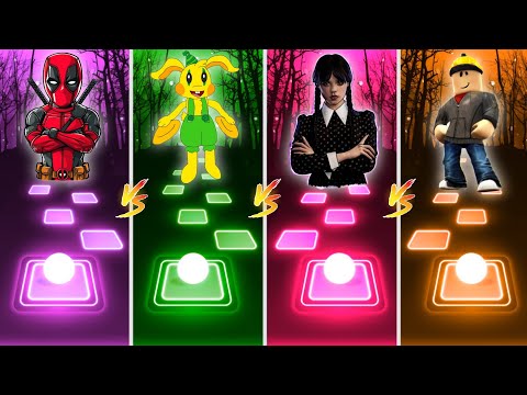 Deadpool vs Bunzo Bunny vs Wednesday Addams Family vs Roblox - Coffin Dance