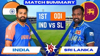 India vs Sri Lanka, 1st ODI | IND vs SL 1st ODI match summary and Highlights