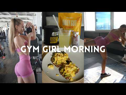 My gym girlie morning routine + full glute workout ♡