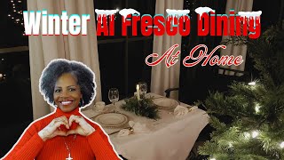 Enjoying Winter Al Fresco Dining!  Happy Valentine's Day! ❤❤❤