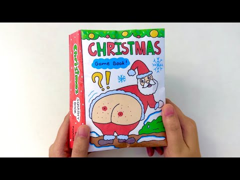 [🎄paper diy🎄] CHRISTMAS GAME BOOK | Squishy book game play