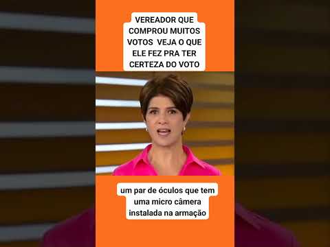 Se a moda pega usa um óculos com câmara pra ver se o eleito tá votando ele ,