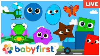 Live Stream | Learn Geometric Shapes for Kids | Cartoon for Toddlers | Shapes School | BabyFirst TV