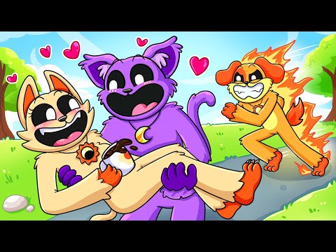 ¡CATFEINE SE ENAMORA DE CATNAP! Poppy Playtime Animación