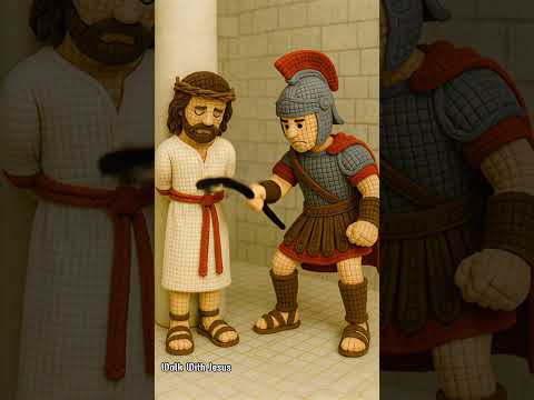 Roman Soldier Whips Jesus – A Moment Before the Crucifixion