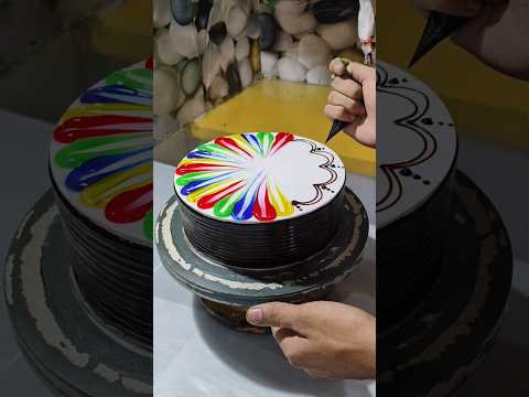 Multi Colour Cake || Chocolate Multi Colour Design #shorts #youtubeshorts #video #viralvideo