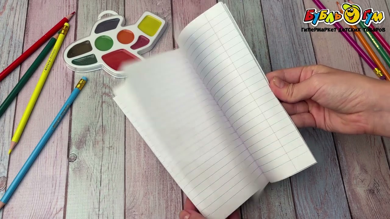 Тетрадь линия 24л однотонная в ассортименте - видео