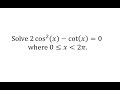 Trigonometric Equations and Identities