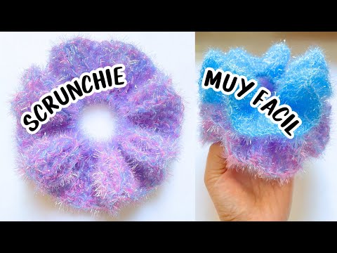 Scrunchie Unicornio a Crochet Tutorial paso a paso |Hebras Crochet