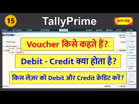 What is Voucher in Tally Prime| What is Debit and Credit in Hindi| Debit aur Credit kya hota hai -15