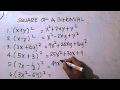 Squaring Binomials and Coefficients