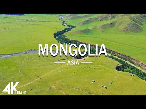 FLYING OVER MONGOLIA (4K UHD) - Meditation music Along With Beautiful Nature Videos - 4K Video HD