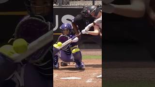 Her first pro hit was a bomber #reeseatwood #blazesoftball #ausl #theapacherebel