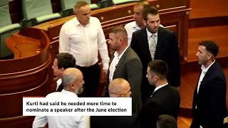 YouTube video thumbnail: Lawmaker Hurls Eggs at Kosovo Prime Minister