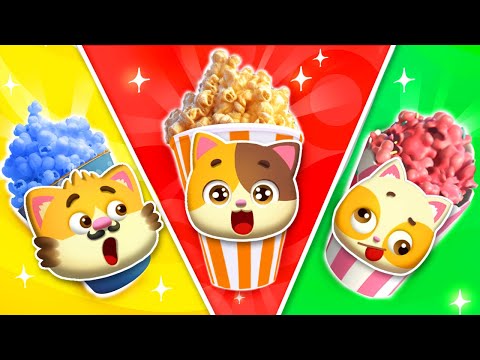 Learn Colors with Rainbow Popcorn | Sharing is Caring | Nursery Rhyme & Kids Song | Mimi and Daddy