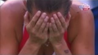 Vinci couldn't stop crying after her winning on wiliams on the semifinal of us open 2015