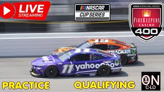 🔴FireKeepers Casino 400 Practice & Qualifying.Live Nascar Cup Series. Live Commentary Reaction  Live