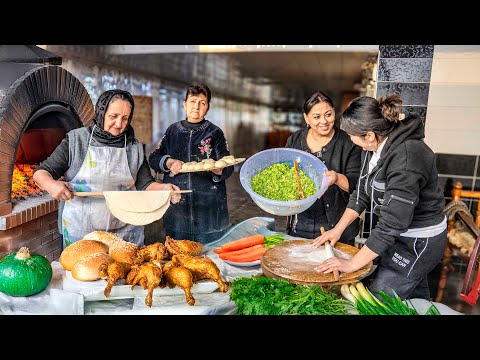 10 types of dishes that 4 Azerbaijani women cook in 3 hours