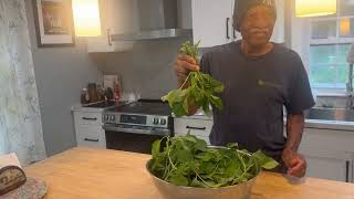Pops cutting from the Garden and sending a message.