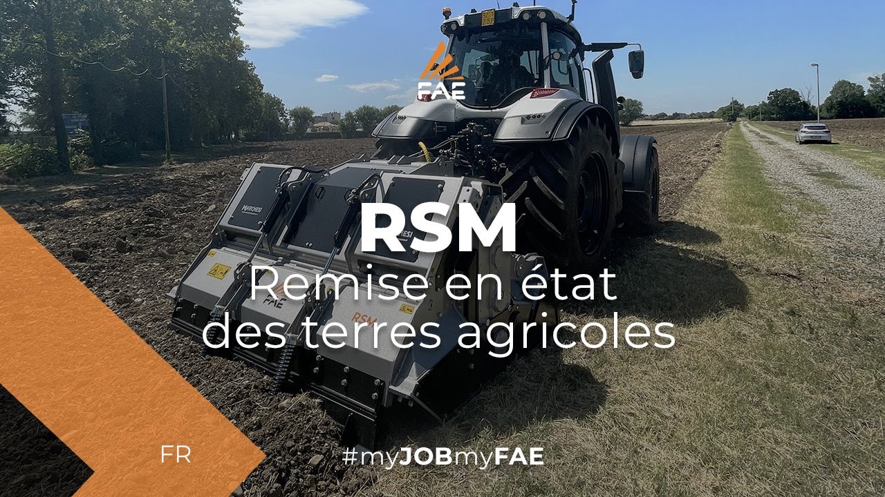 Vidéo Valorisation des terres agricoles avec un concasseur de pierres FAE RSM - RSM/HP