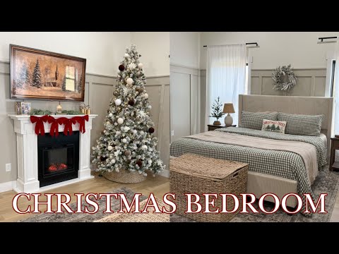 CHRISTMAS BEDROOM DECORATE WITH ME | new bedding, bathroom styling, & more!