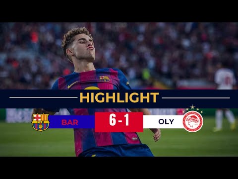 Barcelona vs Olympiakos 6-1 UEFA 2025-26 