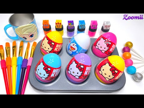 Satisfying Video Rainbow Mixing All Lollipop & Color EGGS From Magic Candy & Cutting ASMR