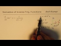 Understanding Sine Inverse Function Derivatives